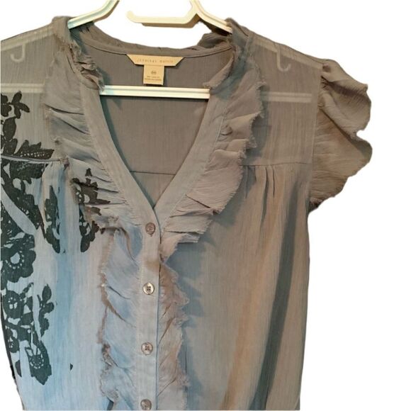 3 for $30! Jonathan Martin grey patterned blouse - Picture 12 of 15
